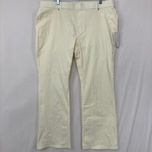 New Soft Surroundings Jeans size 1X Cream Bootcut Stretch Pull-on
